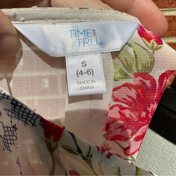 Time -True Sheer Floral Flowing Jacket New S 4-6 - Picture 8 of 8